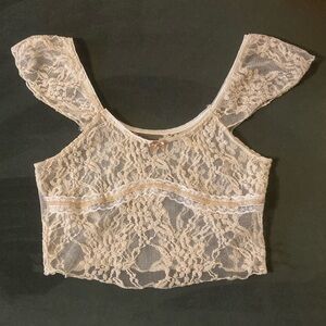 Dainty Lace Babydoll Crop Top